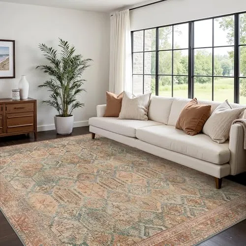 Bavni Vintage Medallion Rugs — Clay