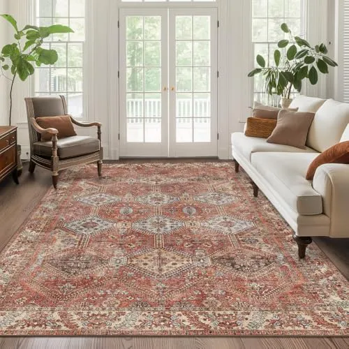 Bavni Vintage Medallion Rugs — Spice Sky