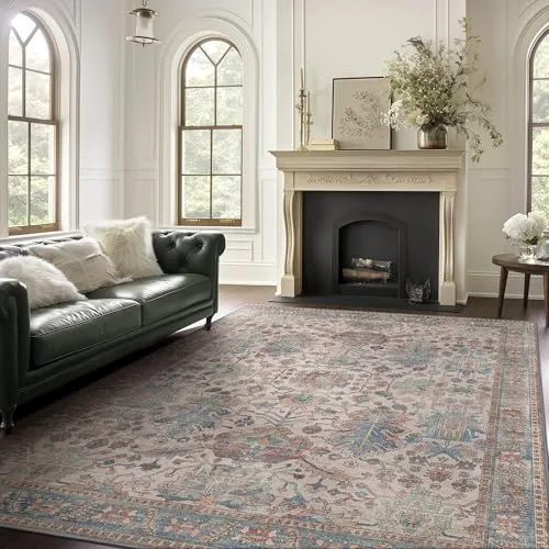 Bavni Vintage Medallion Rugs — Blue Ivory
