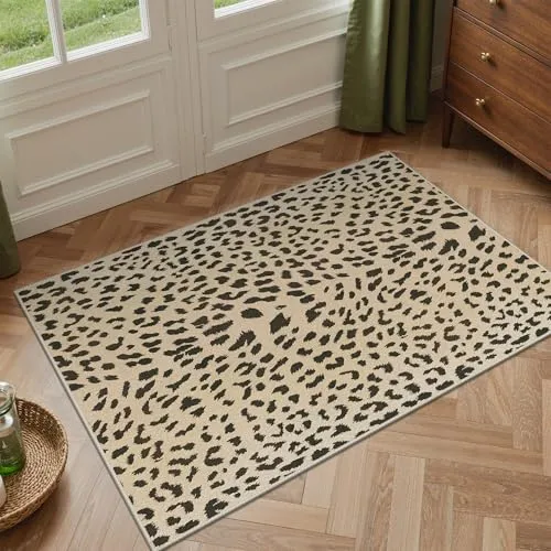 Bavni Leopard & Cheetah Rugs — Beige & Brown