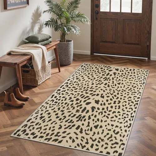 Bavni Leopard & Cheetah Rugs — Beige & Brown