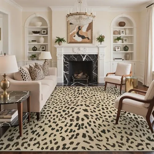 Bavni Leopard & Cheetah Rugs — Beige & Brown