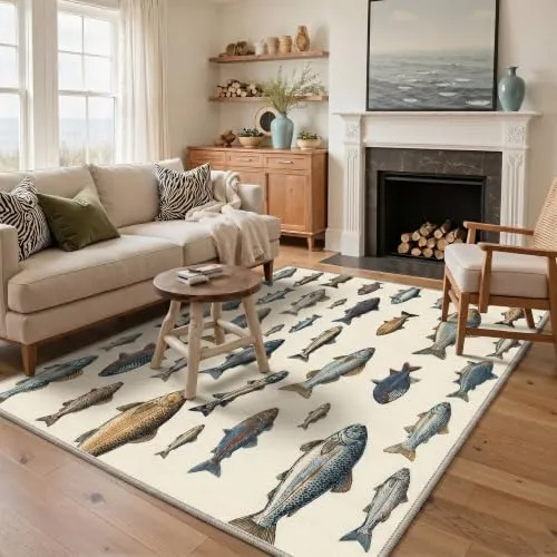 Bavni Fish Rugs — Cream